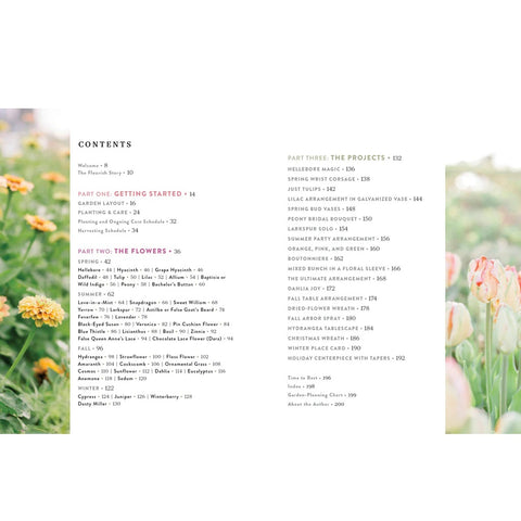 Table of Contents for Backyard Cutting Garden by Trisha Snyder