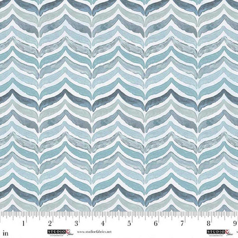 tail chevron, A Drop Into the Ocean Cotton Fabric 88