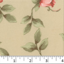 tan-Double Brushed Large Floral Print Fabric S100