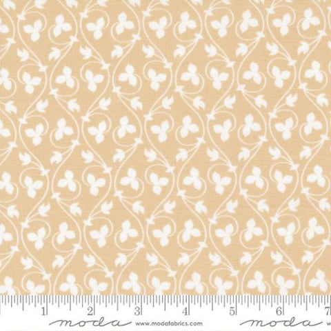Cinammon and Cream Collection Acorn Vines Cotton Fabric tan