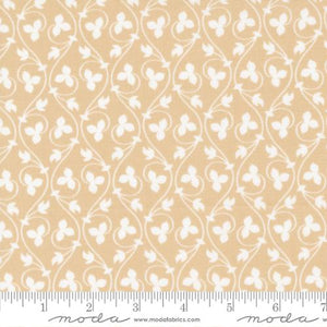 Cinammon and Cream Collection Acorn Vines Cotton Fabric tan