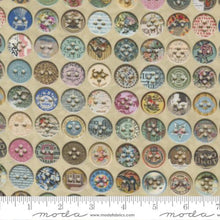 Junk Journal Collection Novelty Buttons Cotton Fabric Tan