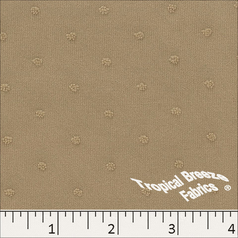 tan, Embossed Swiss Dot Polyester Knit Fabric 32323