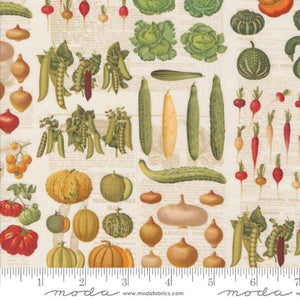tan, Farm and Garden Collection Novelty Vegetables Cotton Fabric 7472