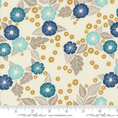 Field of Flowers Collection Floral Scatter Cotton Fabric 3313 tan