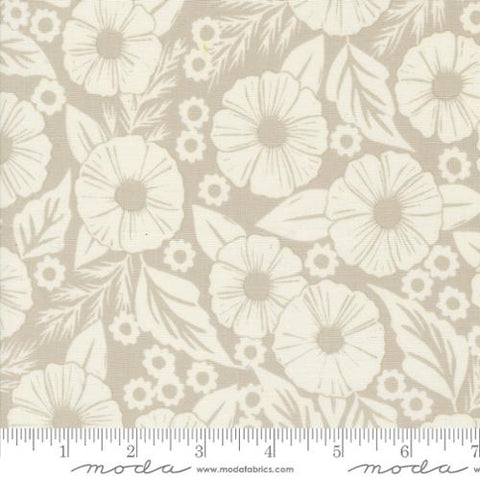 Field of Flowers Collection Large Floral Print Cotton Fabric 3311 tan