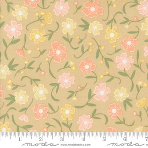Flower Girl Collection Flower Fields Cotton Fabric 31730 tan