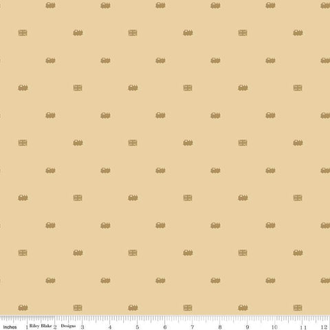 tan, Thomas and Friends Collection Dots Cotton Fabric CD17013