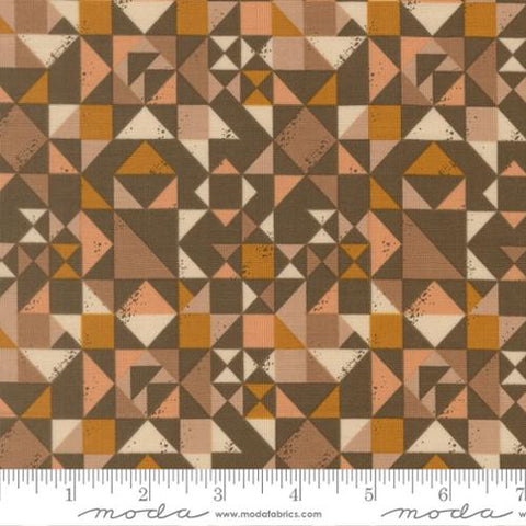 tan, Wellspring Collection Quilt Blocks Cotton Fabric 45673