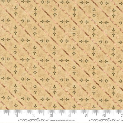 tan, Wheatland Collection Arbor Vine Stripes Cotton Fabric 9794