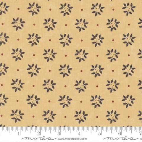 tan, Wheatland Collection Leaf Trio Cotton Fabric 9792