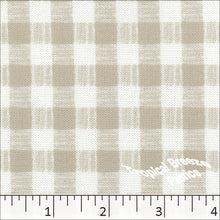 Tan-camel, Plaid Sweater Knit Print Fabric 32948