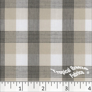 Yarn Dye Plaid Poly Cotton Fabric 12840 tan camel