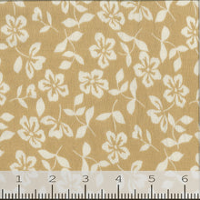 tan, Janessa Linen Texture Floral Fabric FA152
