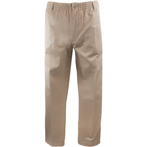 Falcon Bay men's full elastic waist casual pants in khaki