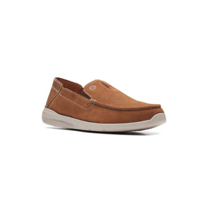 Clarks men's Gorwin Step loafer shoe in tan