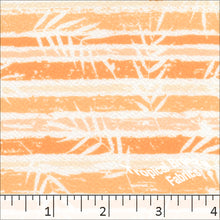 Liverpool Leaf Knit Print Dress Fabric 32940 tangerine