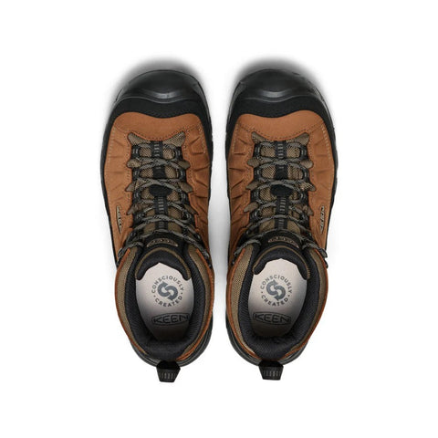 Pair of Keen men's Targhee IV Mid hiking boots top view