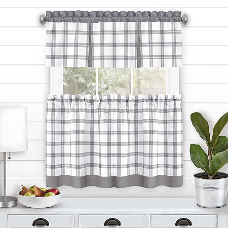 Gray Tate Tier and Valance Set