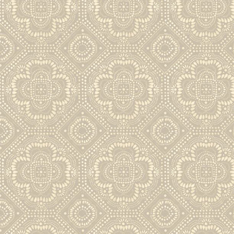 Season's Study Collection Grid Cotton Fabric 17840 taupe