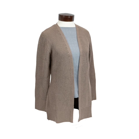 taupe, Women's Chunky Knit Cardigan 9917