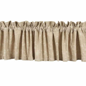 Candlwicking Valance-taupe