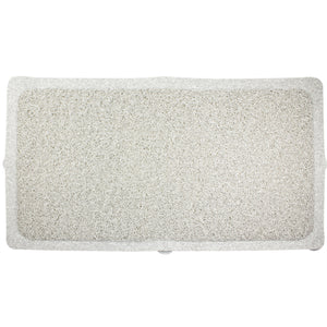Taupe and white loofah mat