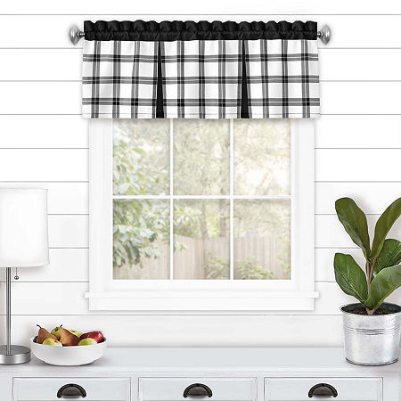 Black Tate Windowpane Valance