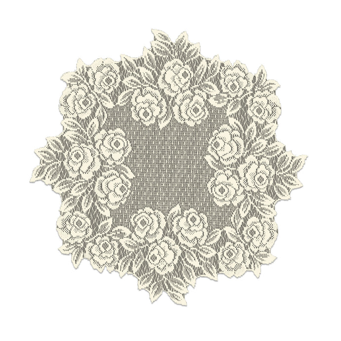 tea rose doily ecru