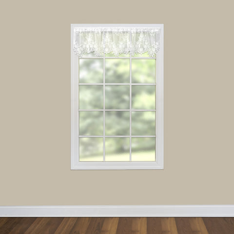 tea rose valance curtain