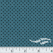 Teal, Standard Weave Polka Dot Poly Cotton Fabric 0475