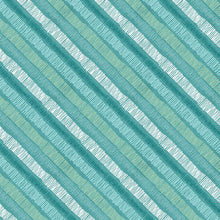 Sunflower Sweet Collection Diagonal Stripe Cotton Fabric teal