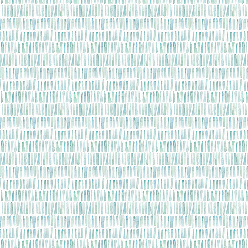 Coastal Sanctuary Collection Fringe Cotton Fabric teal