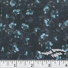 teal, Crinkle Crepe Stretch Print Polyester Fabric 042510