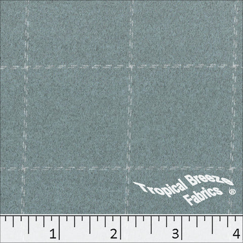 teal, Double Brushed Plaid Print Knit Fabric 572615