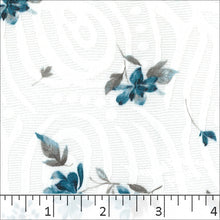 Jacquard Knit Floral Print Fabric 32440 teal