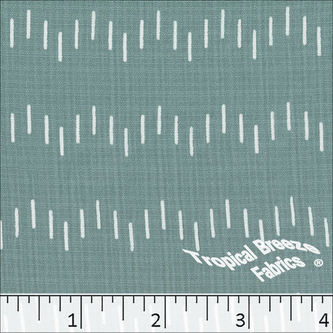 teal, Linen Crepe Print Polyester Fabric 048533