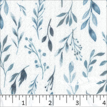 teal, Pointelle Crepe Knit Leaf Print Fabric 572512