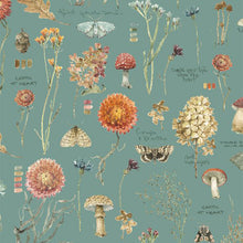 Season's Study Collection Garden Cotton Fabric 17835 teal