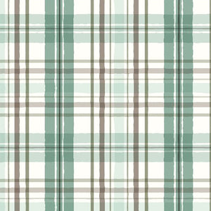 Season's Study Collection Plaid Cotton Fabric 17841 teal