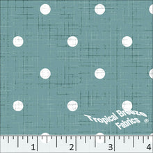 Standard Weave Polka Dots Print Dress Fabric 6163 teal