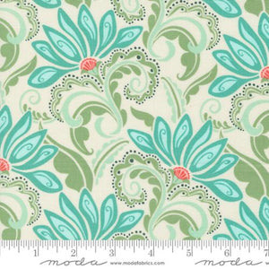 Tango Collection Valencia Cotton Fabric 27331 teal