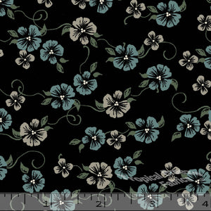 Teal floral fabric