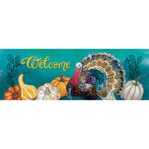 Fall and Winter Signature Signs teal turkey