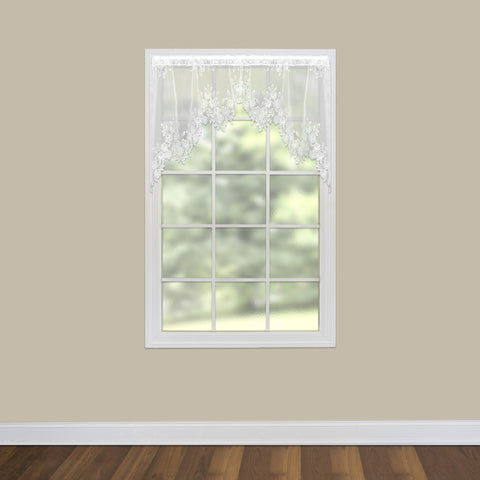 tea rose swag curtain