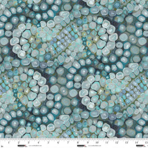 tentacle geometric, A Drop Into the Ocean Cotton Fabric 88