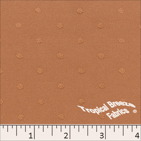 terra cotta, Embossed Swiss Dot Polyester Knit Fabric 32323
