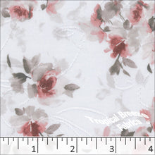 Jacquard Floral Knit Print Fabric 32942 terra cotta
