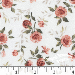 Liverpool Floral Knit Print Fabric 32740 terra cotta