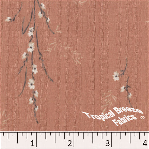 terra cotta, Plaid Crush Print Fabric 042622